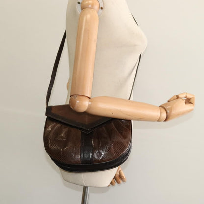 Saint Laurent Vintage Shoulder Bag Leather, BROWN, LEATHER, Shoulder bag