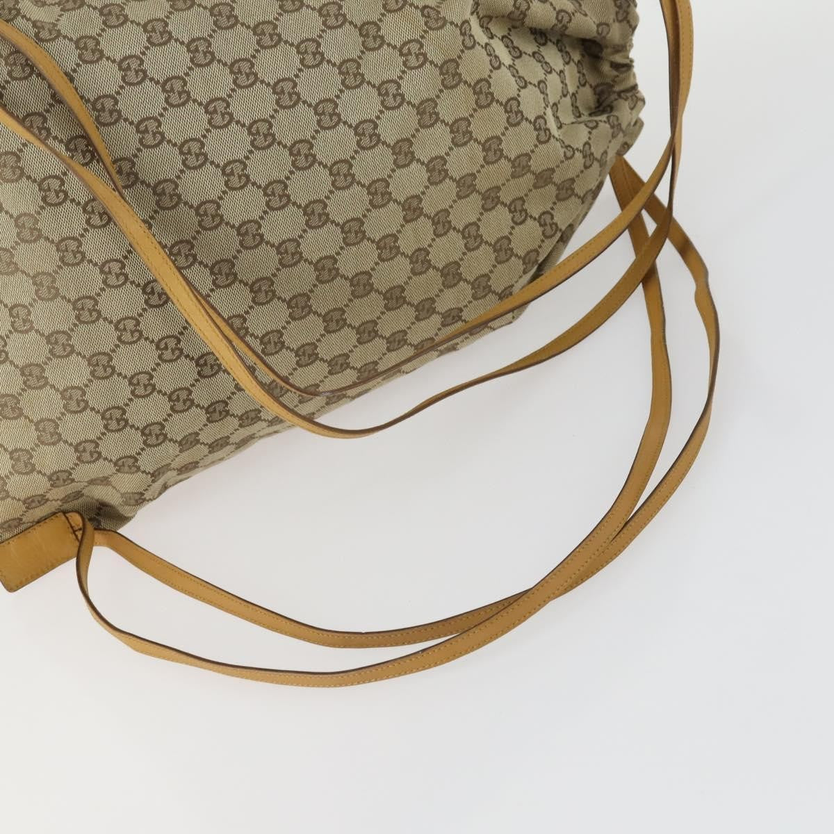 Gucci Drawstring Backpack GG Canvas, BEIGE, CANVAS, Backpack