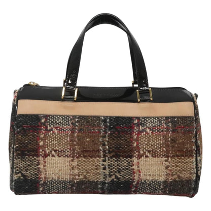 Burberry Nova Check Handbag Wool, BEIGE, WOOL, Handbag