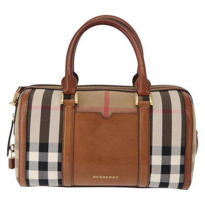 Burberry Alchester Convertible Satchel House Check Canvas, BEIGE, CANVAS, Travel bag