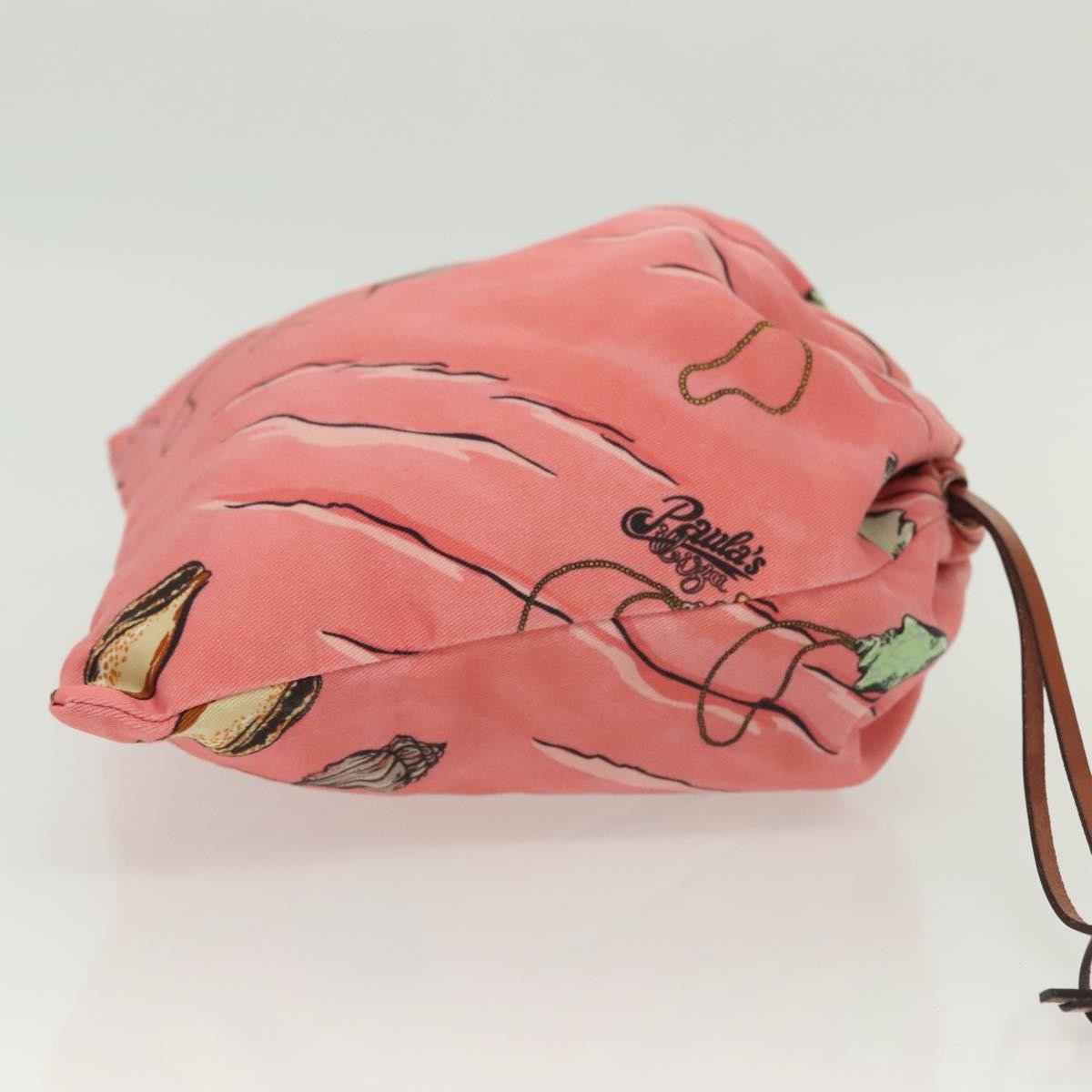 Loewe Drawstring Pouch Printed Canvas, PINK, CANVAS, Clutche & pouche