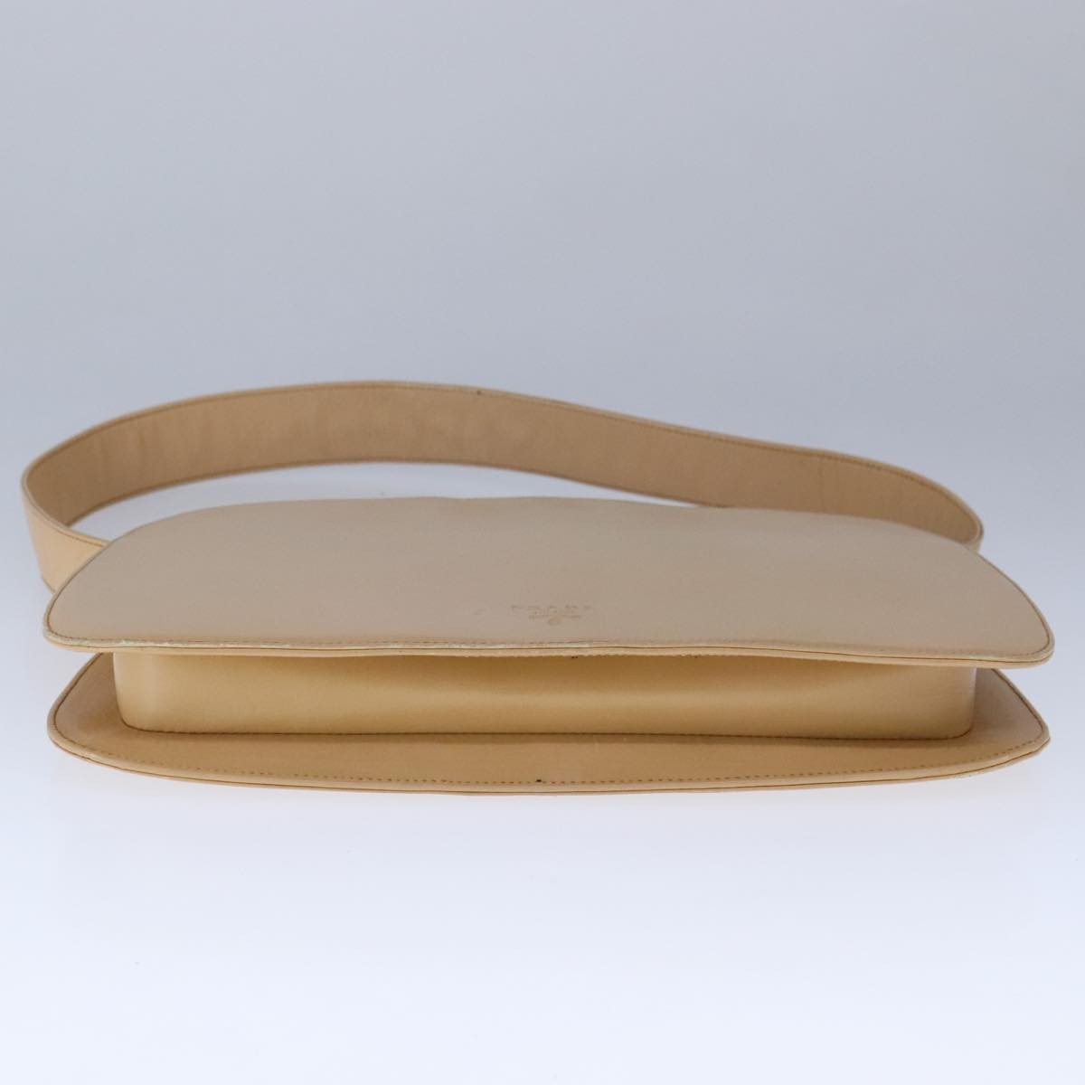 Prada Vintage Shoulder Bag Leather, BEIGE, LEATHER, Shoulder bag