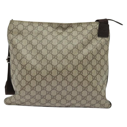Gucci Zip Top Messenger Bag GG Coated Canvas, BEIGE, CANVAS, Shoulder bag