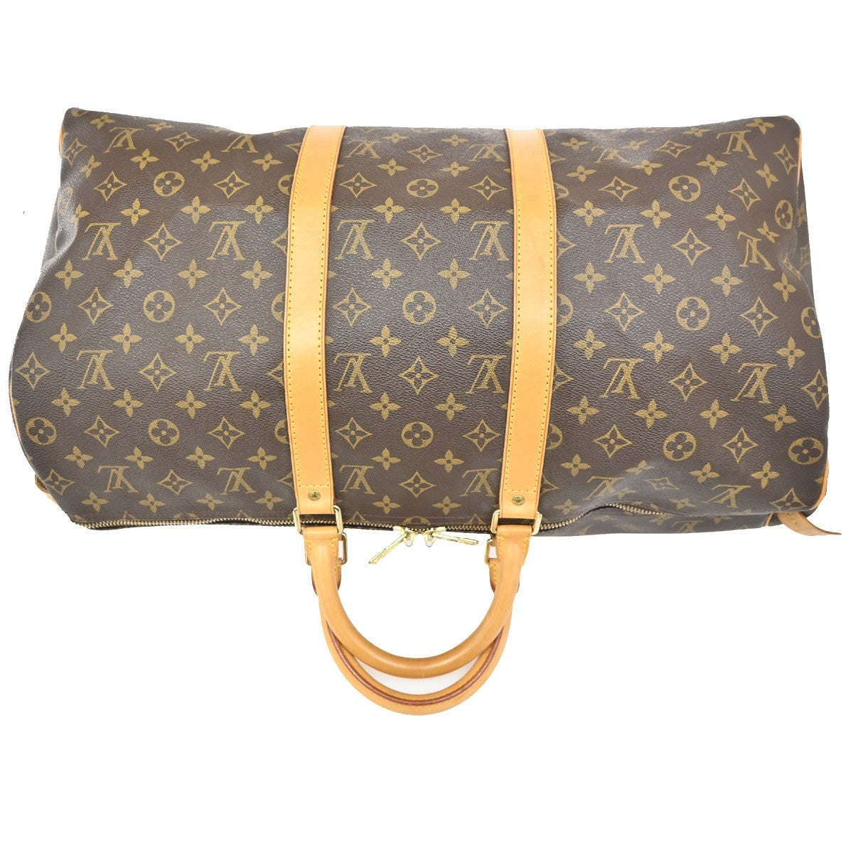 Louis Vuitton Keepall Bag Monogram Canvas, BROWN, CANVAS, Travel bag