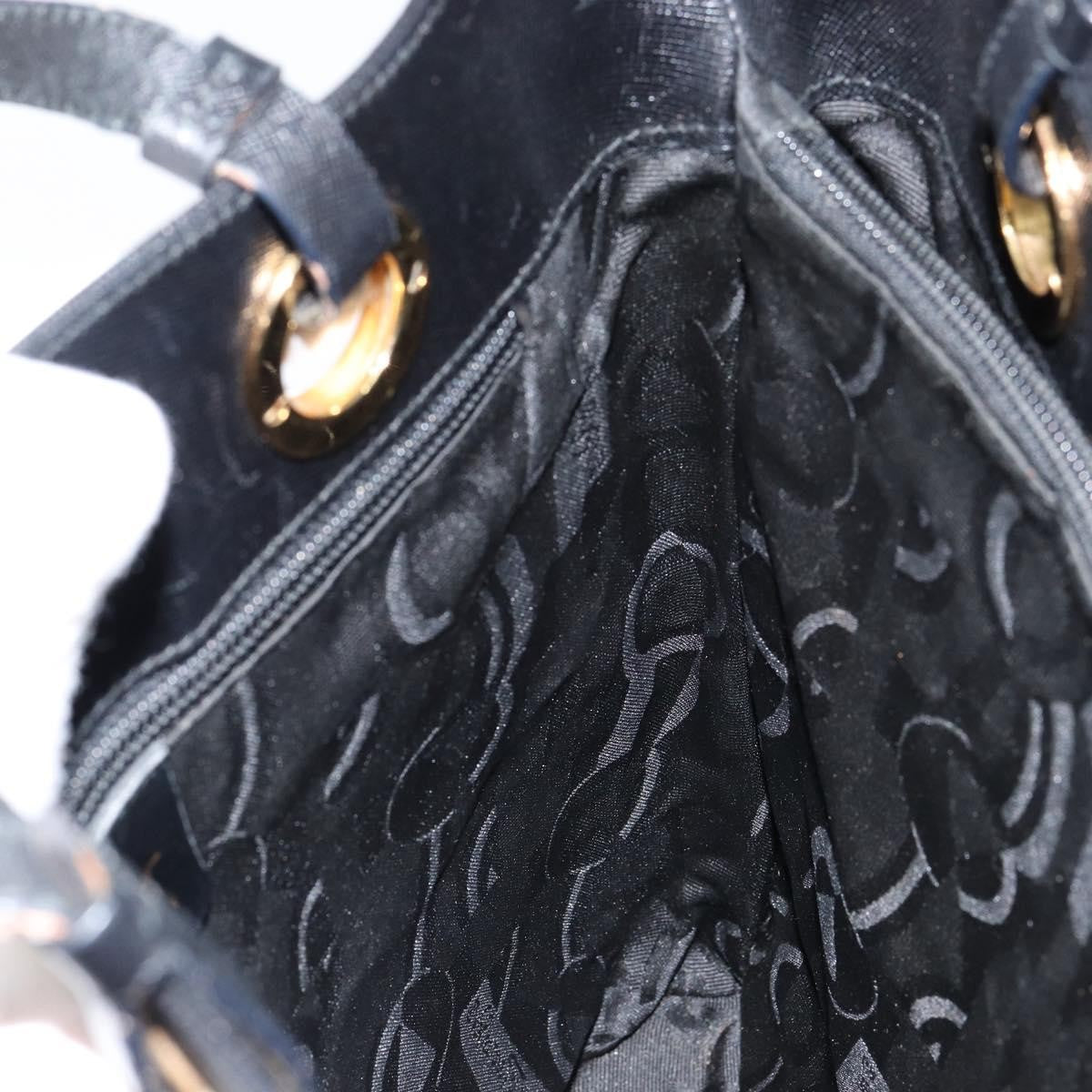 Salvatore Ferragamo Gancini handbag Leather, BLACK, LEATHER, Handbag