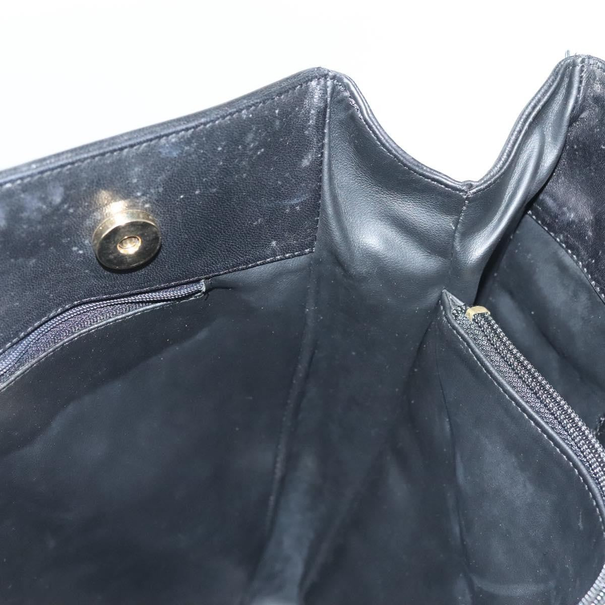 Bally Vintage Tote Bag Quilted Leather, BLACK, LEATHER, Tote bag