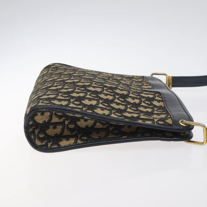 Christian Dior Vintage Trotter Shoulder Bag Canvas, NAVY, CANVAS, Shoulder bag