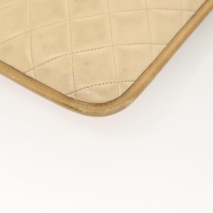 Chanel Chain Shoulder Bag Leather, BEIGE, LEATHER, Shoulder bag