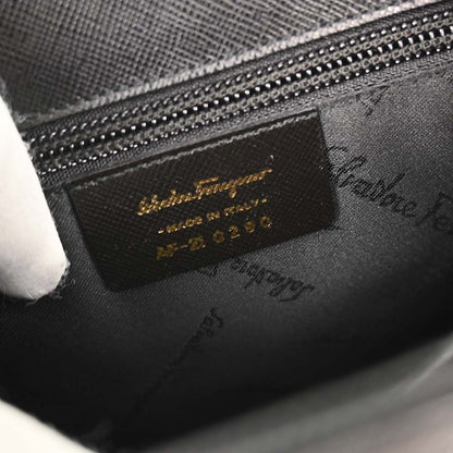 Salvatore Ferragamo Convertible Top Handle Bag Leather, BLACK, LEATHER, Handbag