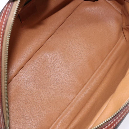 Celine Macadam Handbag Macadam with leather, BROWN, CANVAS, Handbag