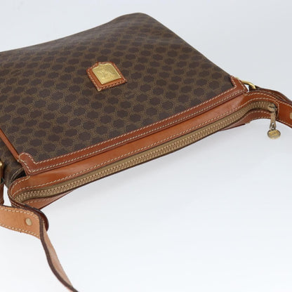 Celine Macadam Shoulder Bag PVC Leather, BROWN, CANVAS, Shoulder bag