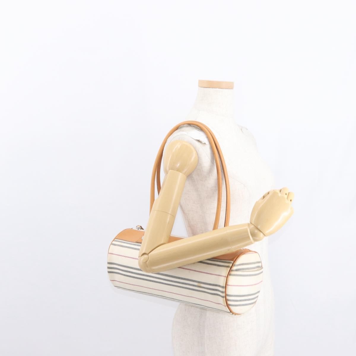 Burberry Vintage Handbag Canvas, BEIGE, CANVAS, Handbag