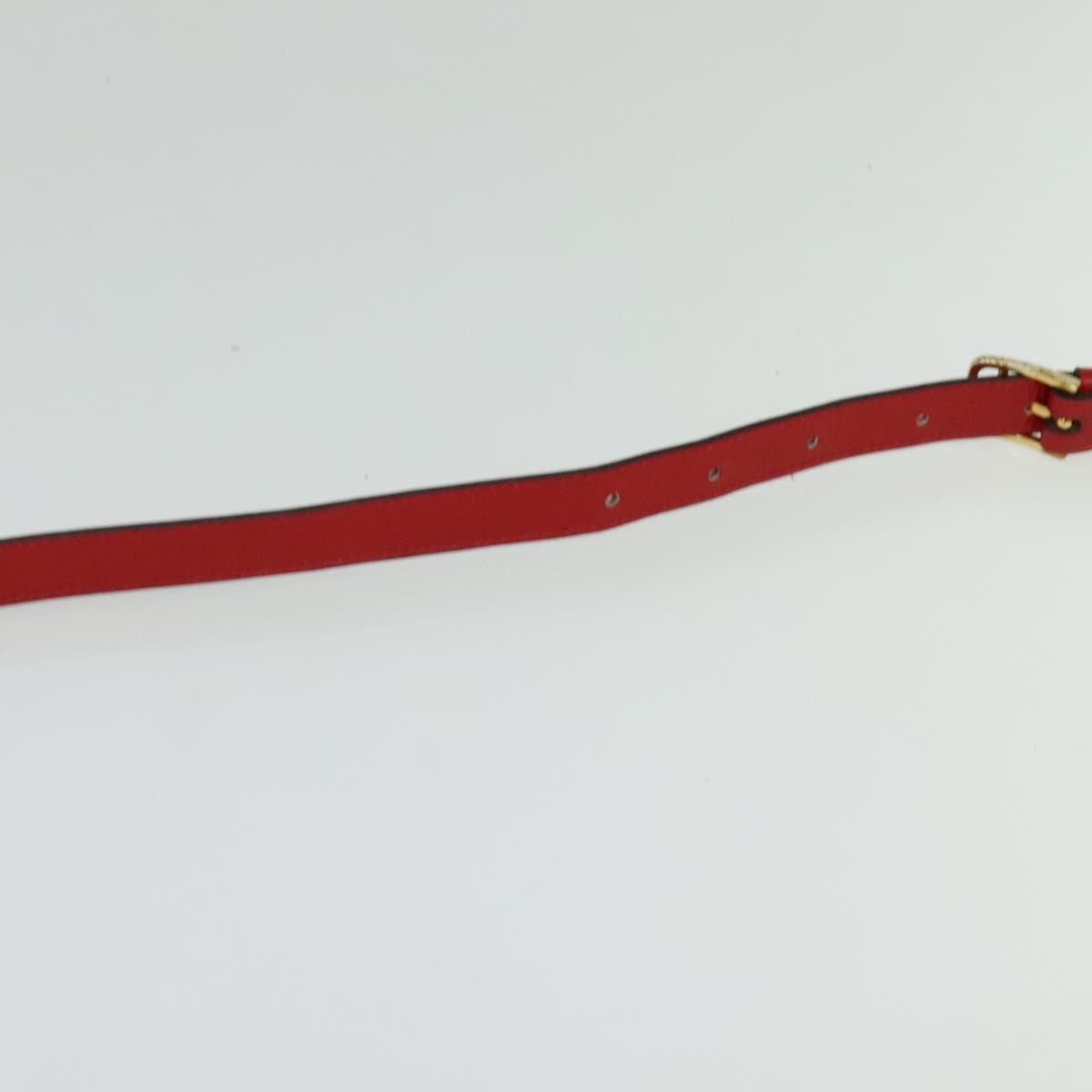 Celine Vintage Triomphe Shoulder Bag Leather, RED, LEATHER, Shoulder bag