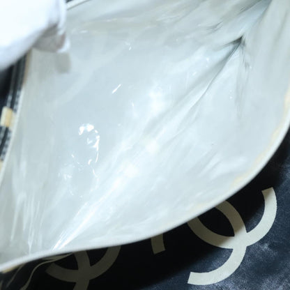 Chanel CC Resin Chain Tote Quilted Raffia, WHITE, WOOD, Tote bag