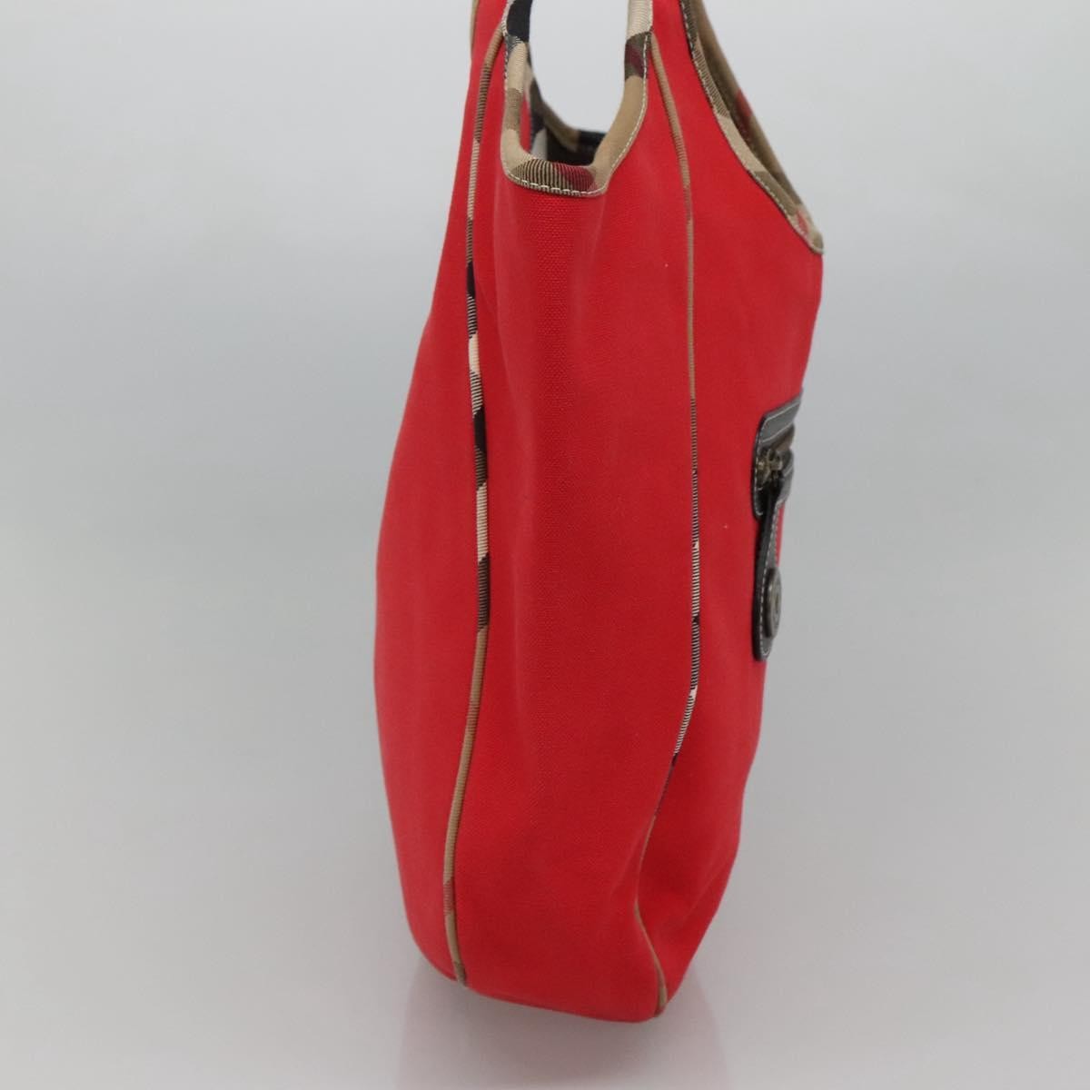 Burberry Shoulder Bag Nova Check Canvas, RED, CANVAS, Shoulder bag