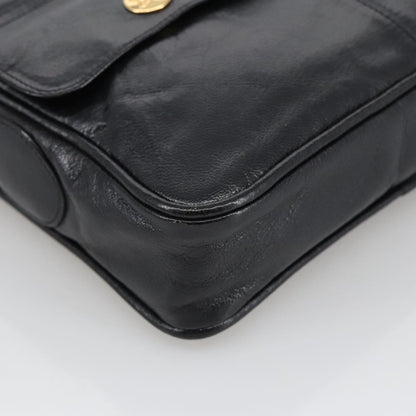 Celine Shoulder Bag Leather, BLACK, LEATHER, Shoulder bag