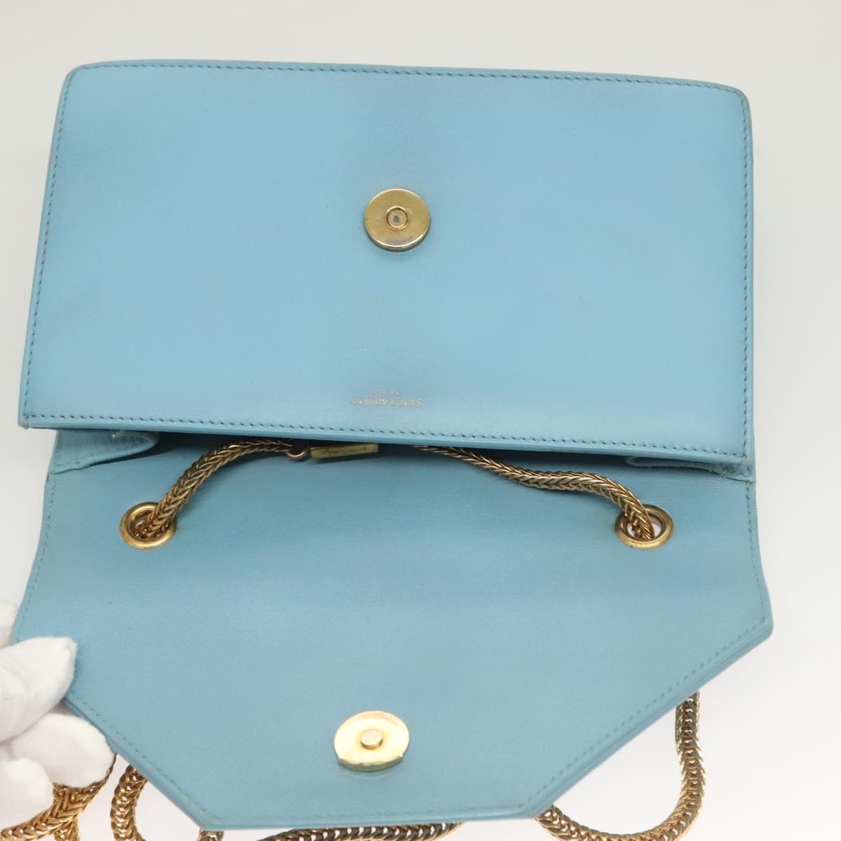 Saint Laurent Betty Bag Leather, BLUE, LEATHER, Shoulder bag