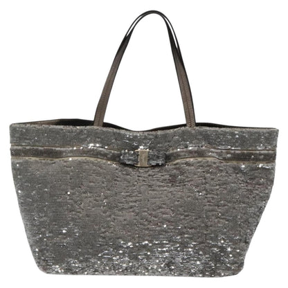 Salvatore Ferragamo Vala tote Nylon, SILVER, NYLON, Tote bag