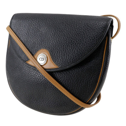 Christian Dior CD Shoulder bag Leather, BLACK, LEATHER, Shoulder bag