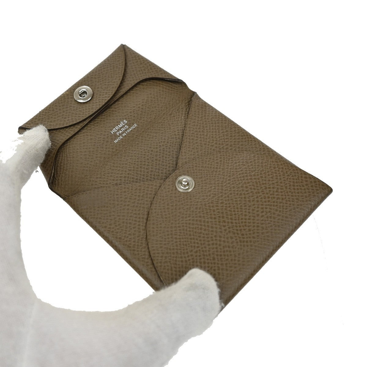 Hermes Bastia Coin Purse Epsom, BROWN, LEATHER, Wallets