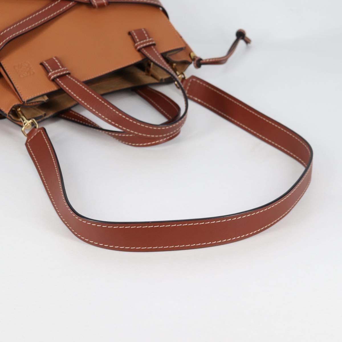 Loewe Gate Tote Leather, BROWN, LEATHER, Tote bag
