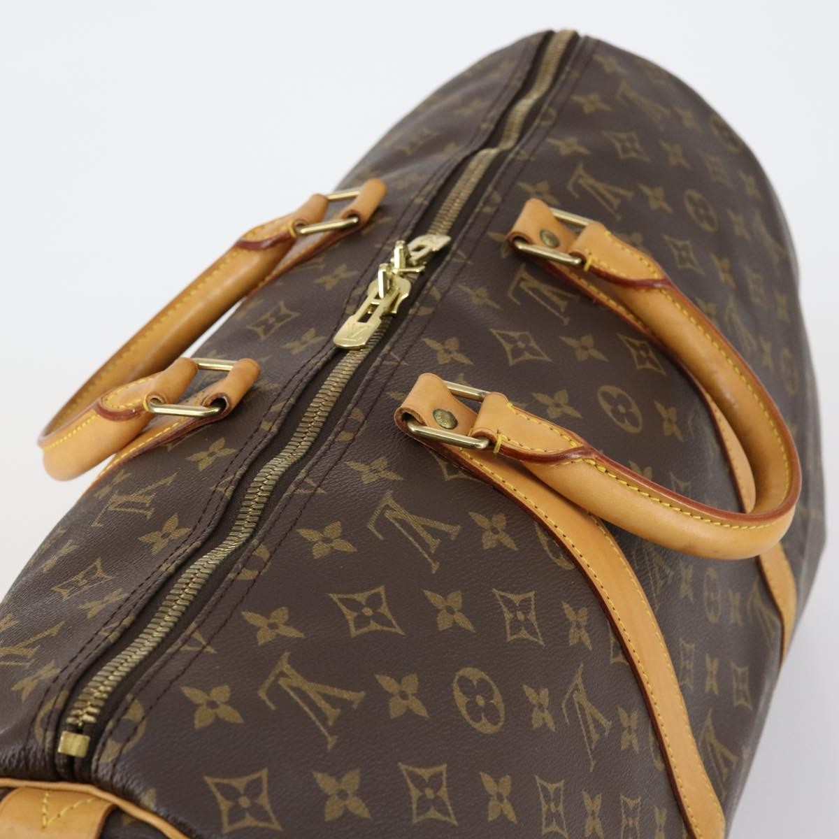 Louis Vuitton Keepall Bag Monogram Canvas, BROWN, CANVAS, Travel bag
