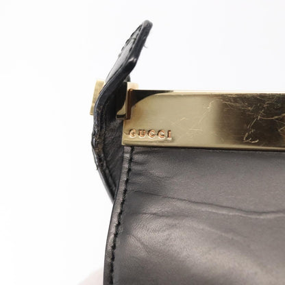 Gucci Vintage Shoulder Bag Leather, BLACK, LEATHER, Shoulder bag