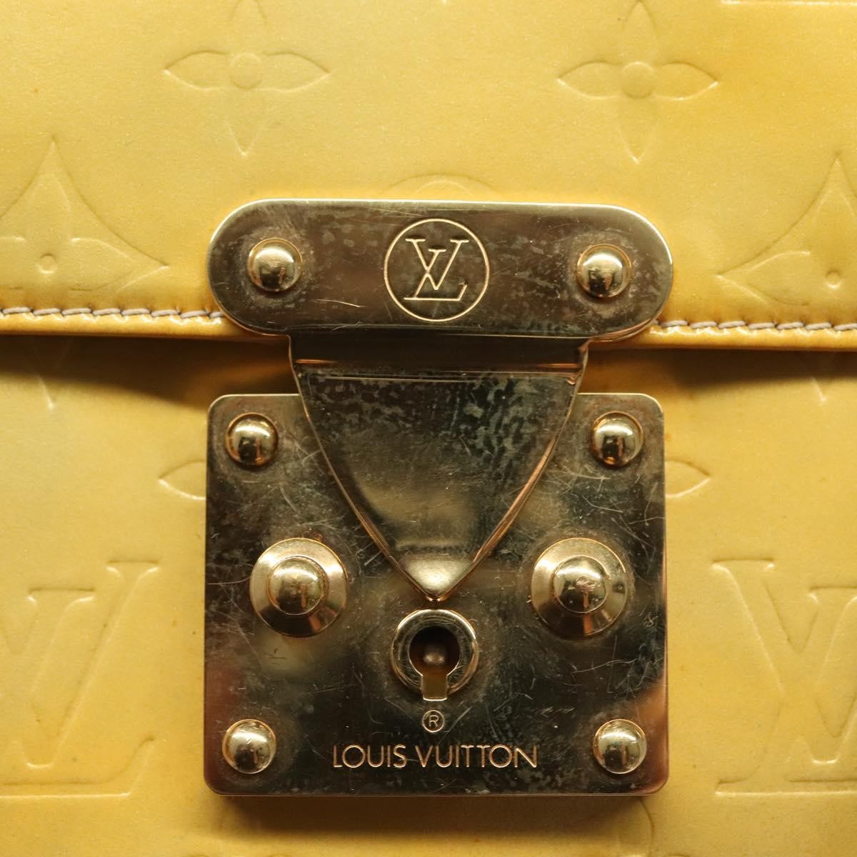Louis Vuitton Spring Street Handbag Monogram Vernis, BEIGE, PATENT_LEATHER, Handbag