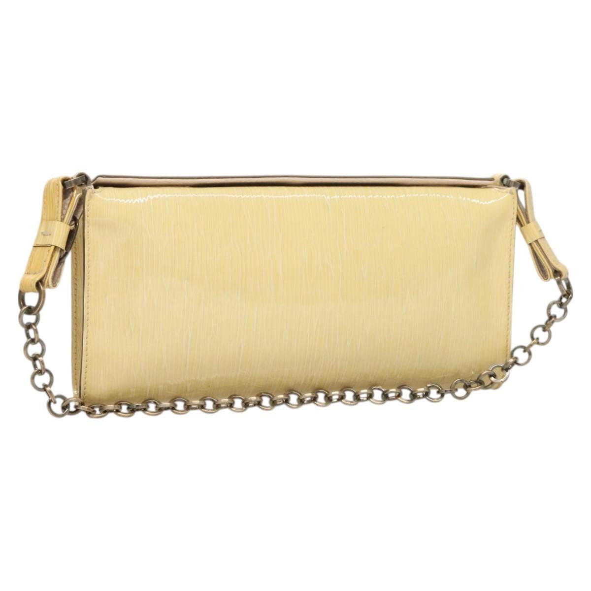 Salvatore Ferragamo Vala Shoulder Bag Patent Leather, YELLOW, PATENT_LEATHER, Shoulder bag