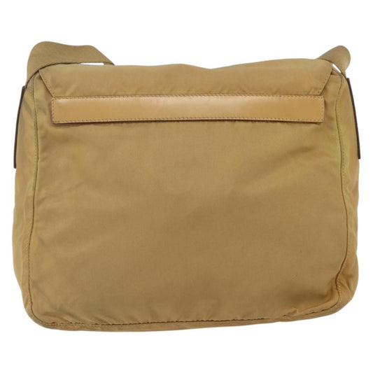 Prada Buckle Messenger Bag Tessuto, BEIGE, NYLON, Shoulder bag