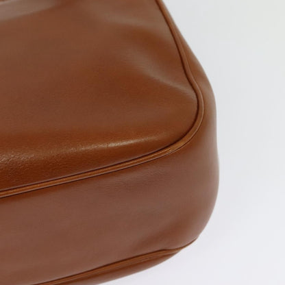 Celine Vintage Circle Logo Crossbody Bag Leather, BROWN, LEATHER, Crossbody bag