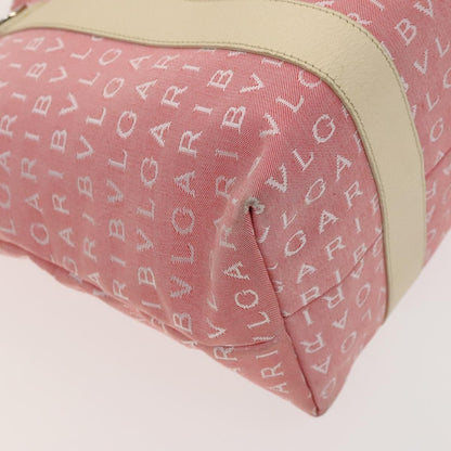 Bvlgari B.Zero1 Logomania Bag Canvas with Leather, PINK, CANVAS, Tote bag