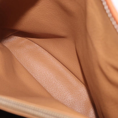 Celine Vintage Macadam Shoulder Bag Canvas and Leather, BROWN, PVC, Shoulder bag