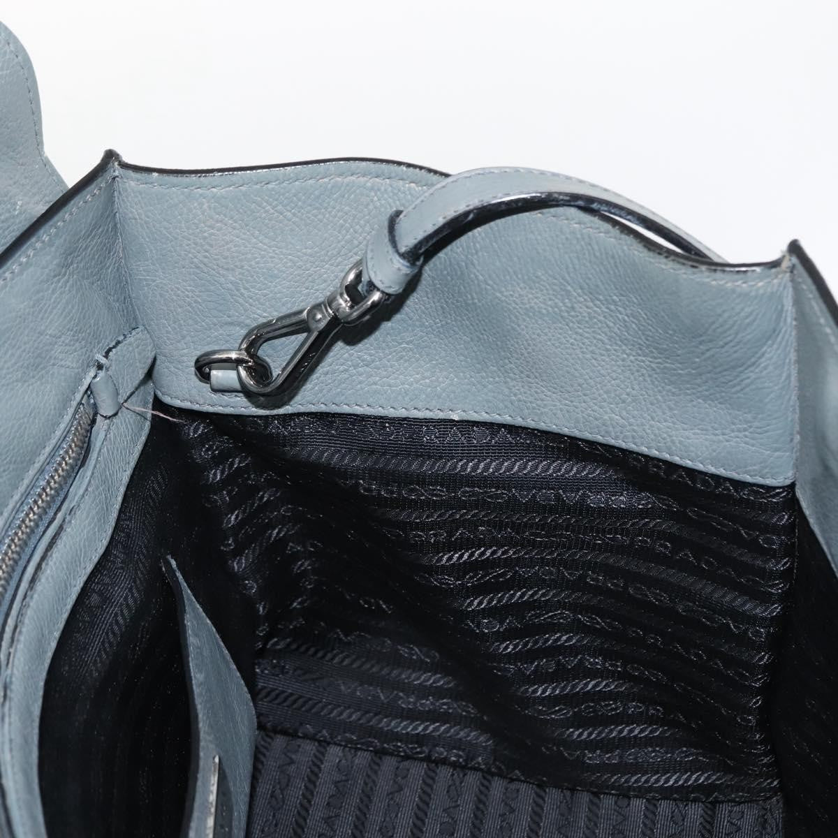 Prada Twin Pocket Lock Flap Tote Glace Calf, GRAY, LEATHER, Tote bag