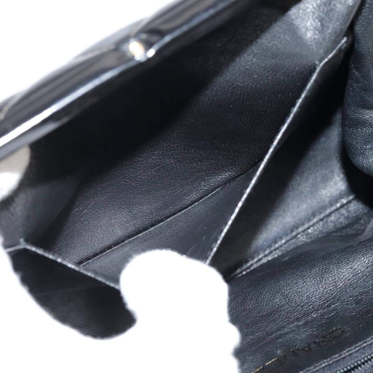 Chanel Vintage Chain Frame Bag Quilted Patent, BLACK, PATENT_LEATHER, Handbag