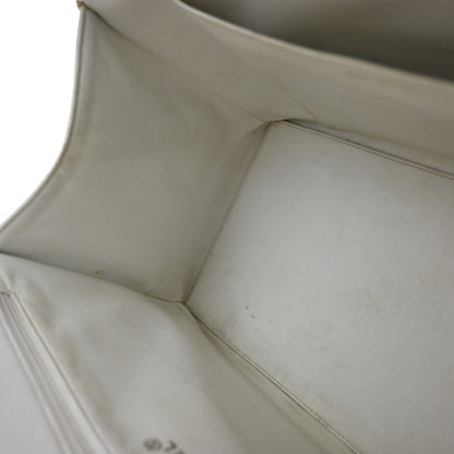 Chanel Vintage Grand Shopping Tote Quilted Calfskin, WHITE, LEATHER, Tote bag