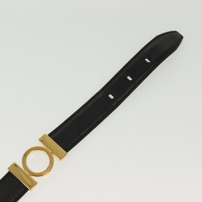 Salvatore Ferragamo Gancini Belt Leather, BLACK, LEATHER, Belts