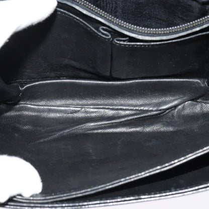 Celine Vintage Triomphe Flap Bag Leather, BLACK, LEATHER, Shoulder bag