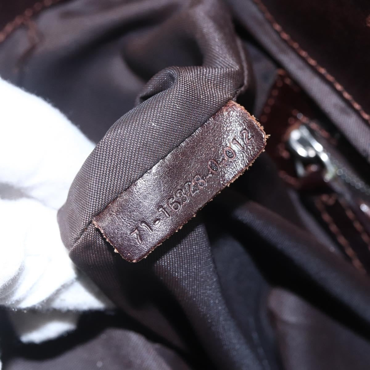 Fendi Vintage Open Tote Zucca Canvas with Leather, BLACK, CANVAS, Tote bag