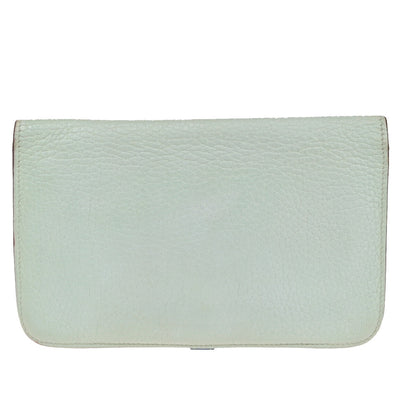 Hermes Bicolor Dogon Duo Combined Wallet Leather, BLUE, LEATHER, Wallets