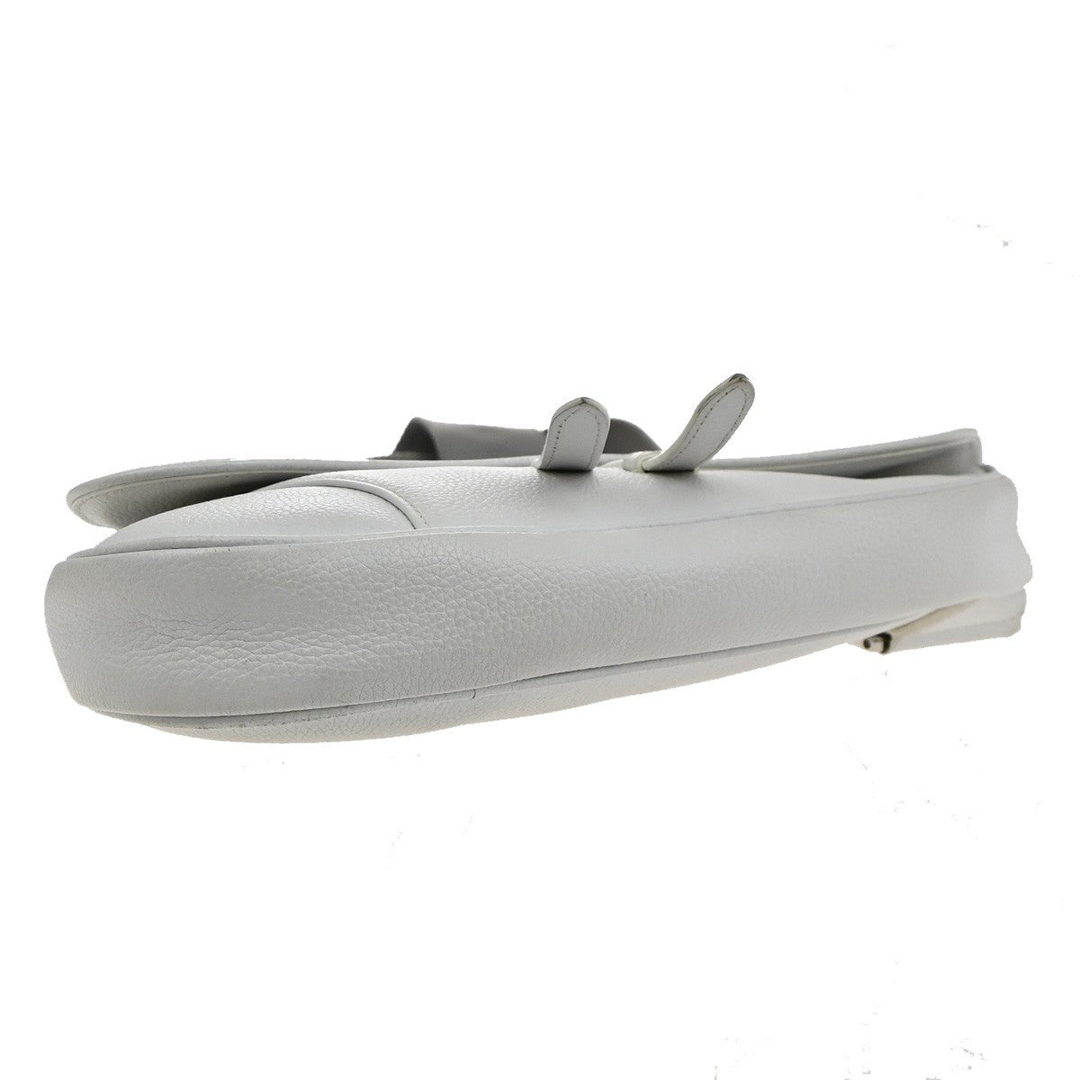 Christian Dior Saddle Crossbody Bag Leather, WHITE, LEATHER, Shoulder bag