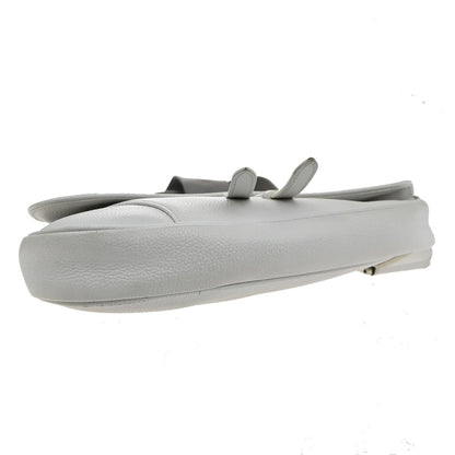 Christian Dior Saddle Crossbody Bag Leather, WHITE, LEATHER, Shoulder bag