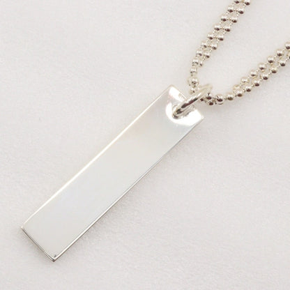 Gucci Logo Bar Double Ball Necklace Silver 925, SILVER, SILVER, Necklace