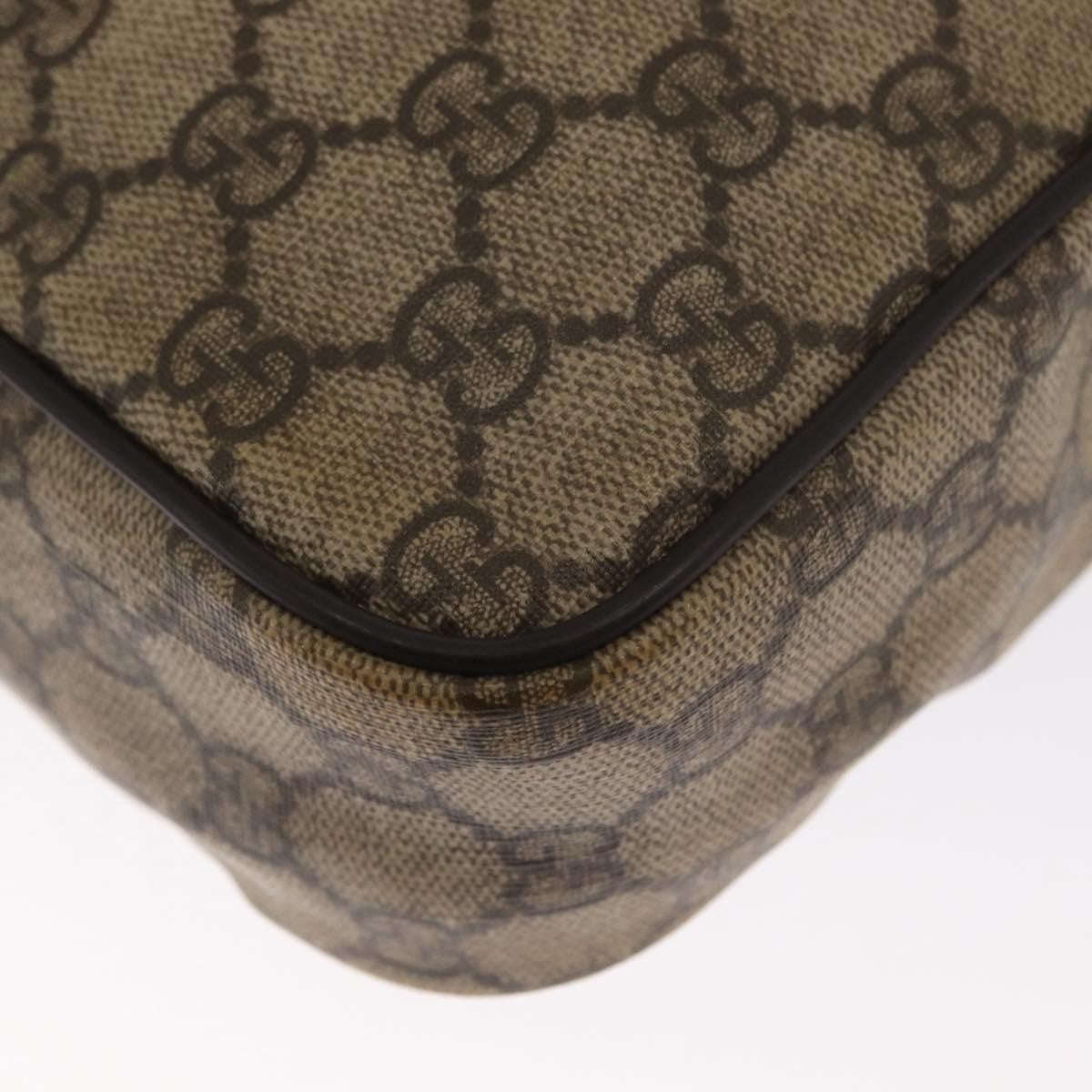 Gucci Front Zip Messenger GG Coated Canvas, BEIGE, CANVAS, Shoulder bag