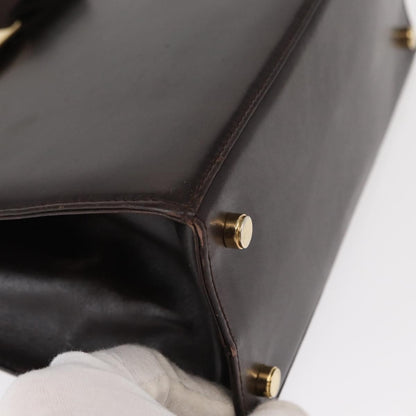 Salvatore Ferragamo Convertible Vara Bow Tote Leather, BROWN, LEATHER, Handbag