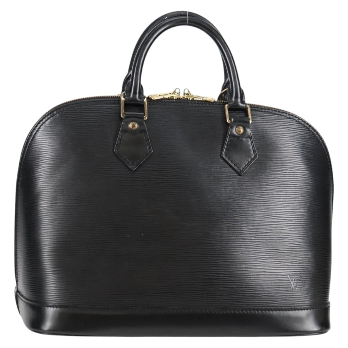 Louis Vuitton Alma Handbag Epi Leather, BLACK, LEATHER, Handbag