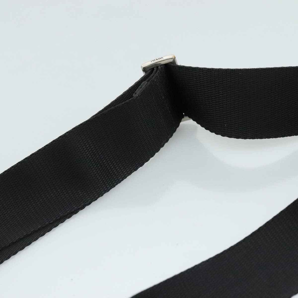 Prada Flat Messenger Bag Tessuto, BLACK, NYLON, Shoulder bag