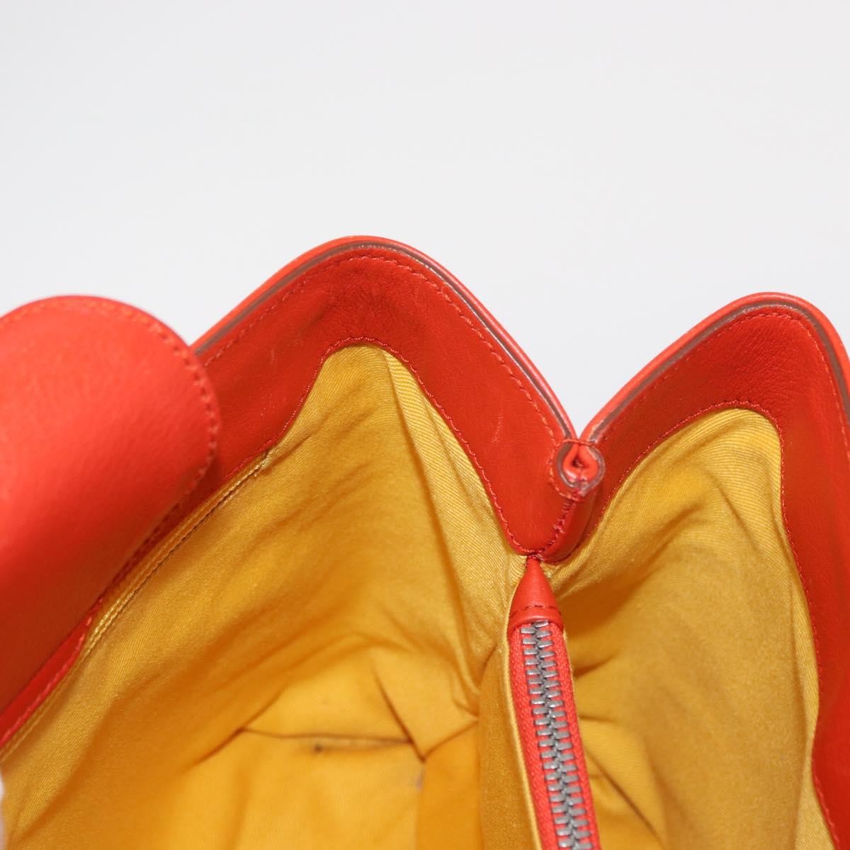 Salvatore Ferragamo Gancini handbag Leather, ORANGE, LEATHER, Handbag