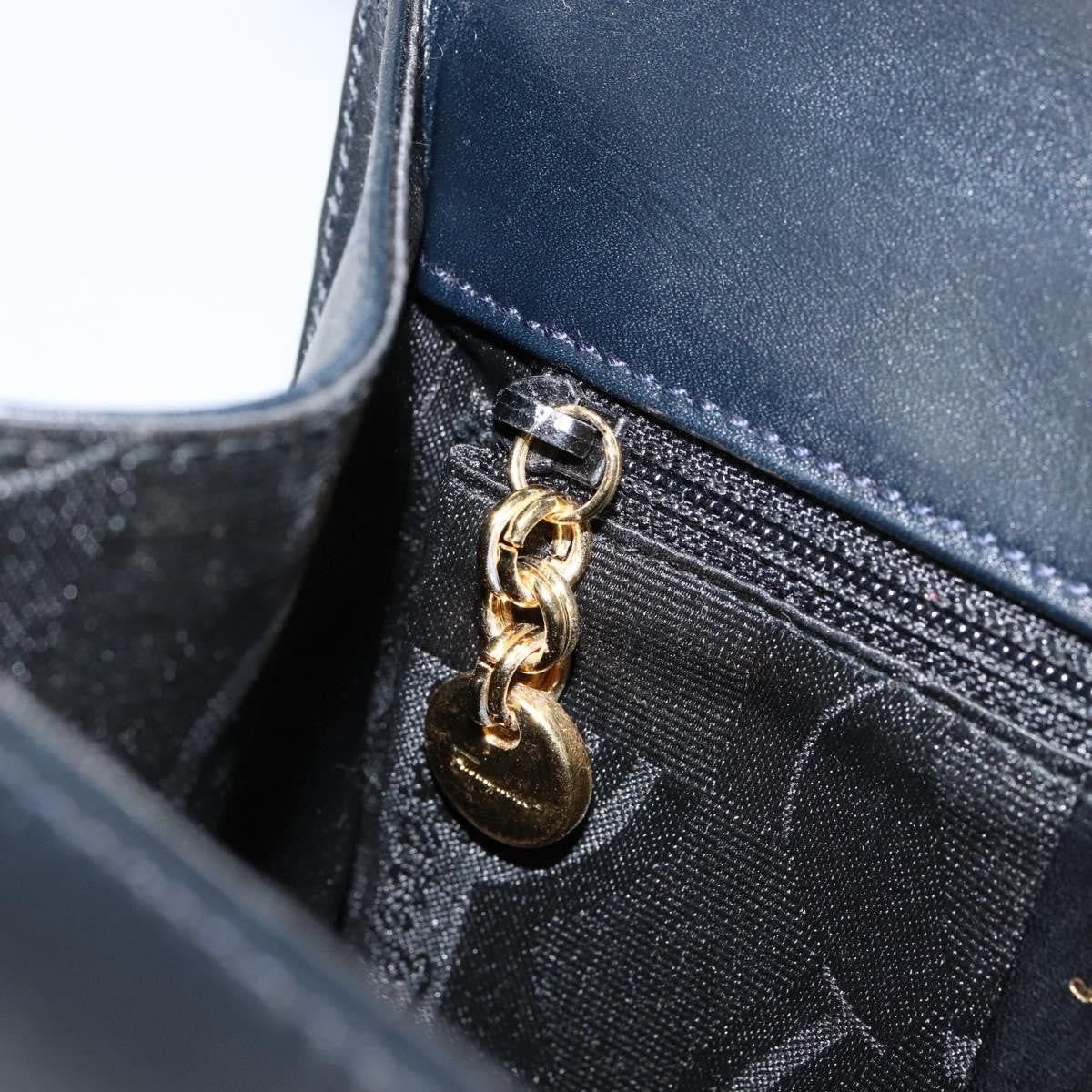 Salvatore Ferragamo Gancini Shoulder Bag Leather, NAVY, LEATHER, Shoulder bag