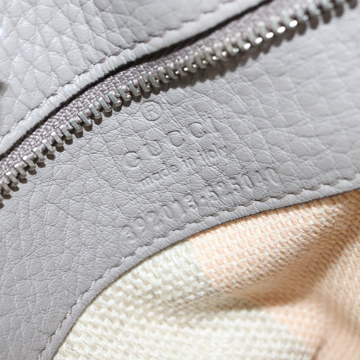 Gucci Bamboo Daily Top Handle Bag Leather, GRAY, LEATHER, Handbag